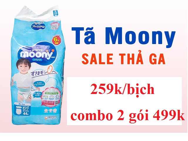chương trình khuyến mãi tã Moony nhật bản