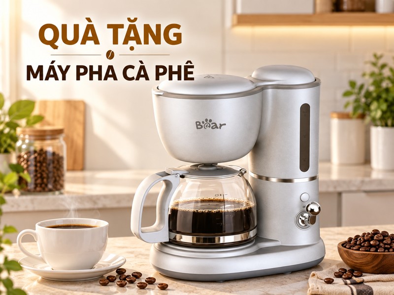 Máy pha cà phê quà tặng chương trình khuyến mãi Sữa cho bé yêu